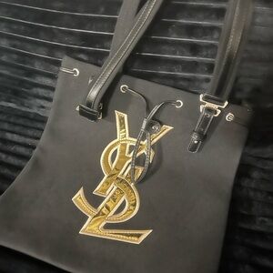 GWP (gift with purchase) YSL Black and Gold Tote Bag